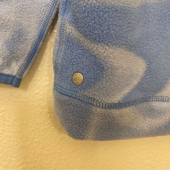 Zella Athletic Performance chunky cozy fleece hoodie blue print XL 14-16 NWT - Picture 5 of 12